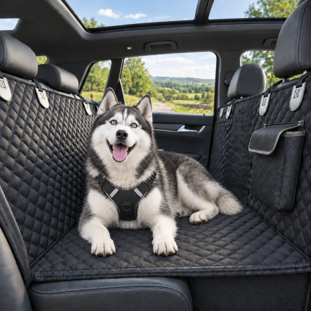Heavy-Duty Dog Car Seat Cover with Back Seat Extender
