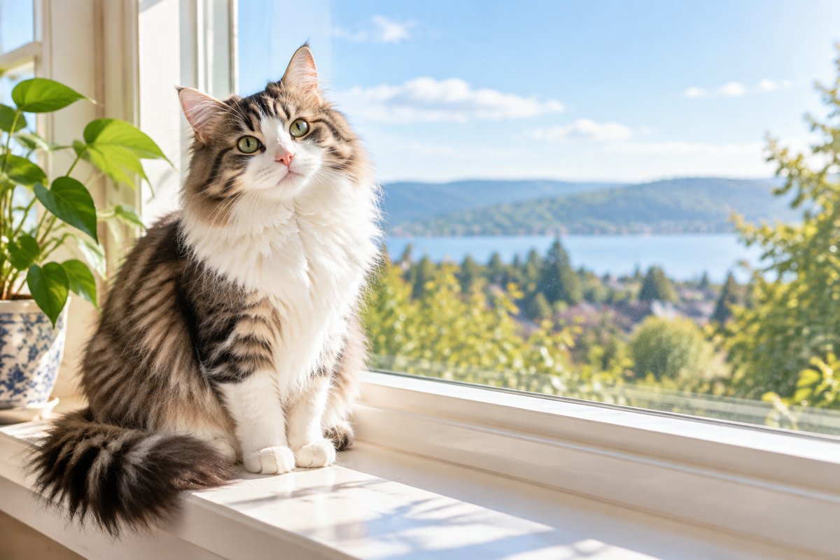 Fluffy cat